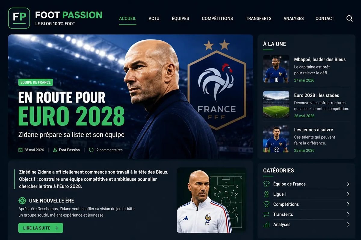 Zinedine Zidane, nouveau selectionneur de l'equipe de France, prepare sa liste pour l'Euro 2028