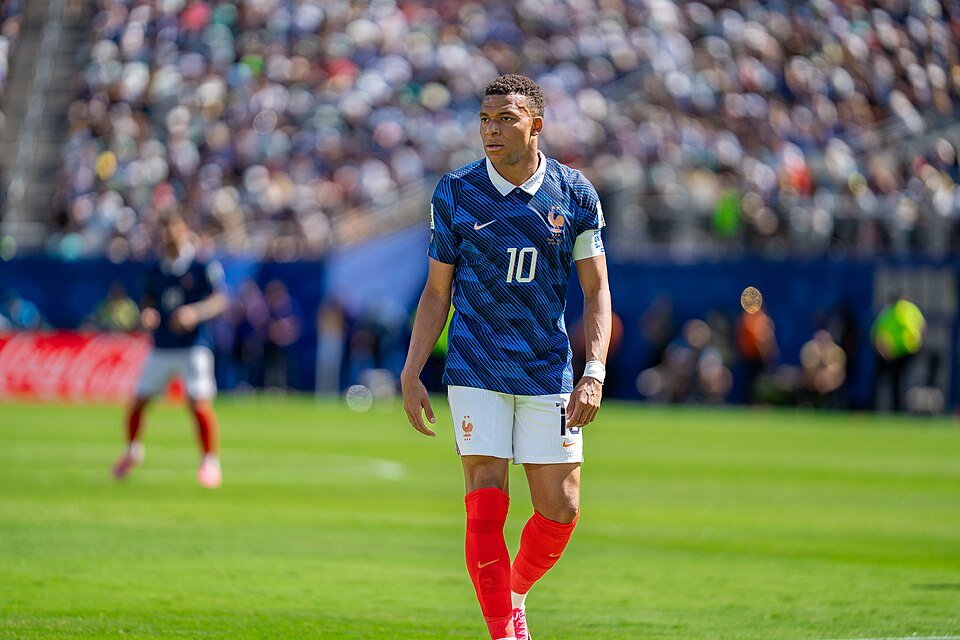 Kylian Mbappé avec l'équipe de France