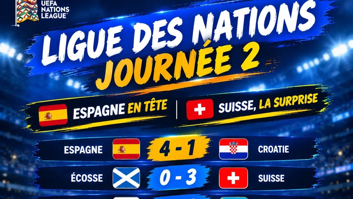 Resultats de la journee 2 de la Ligue des nations 2026-2027