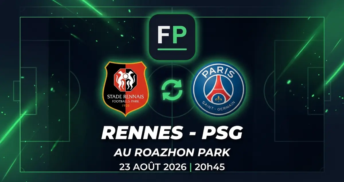 Rennes contre PSG au Roazhon Park le 23 aout 2026, match deplace en Ligue 1