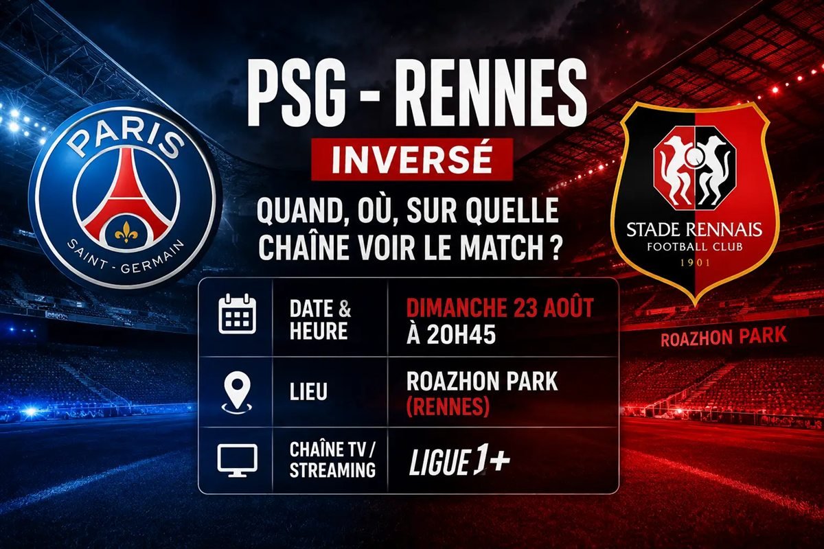 PSG contre Rennes, infos pratiques du match inverse au Roazhon Park